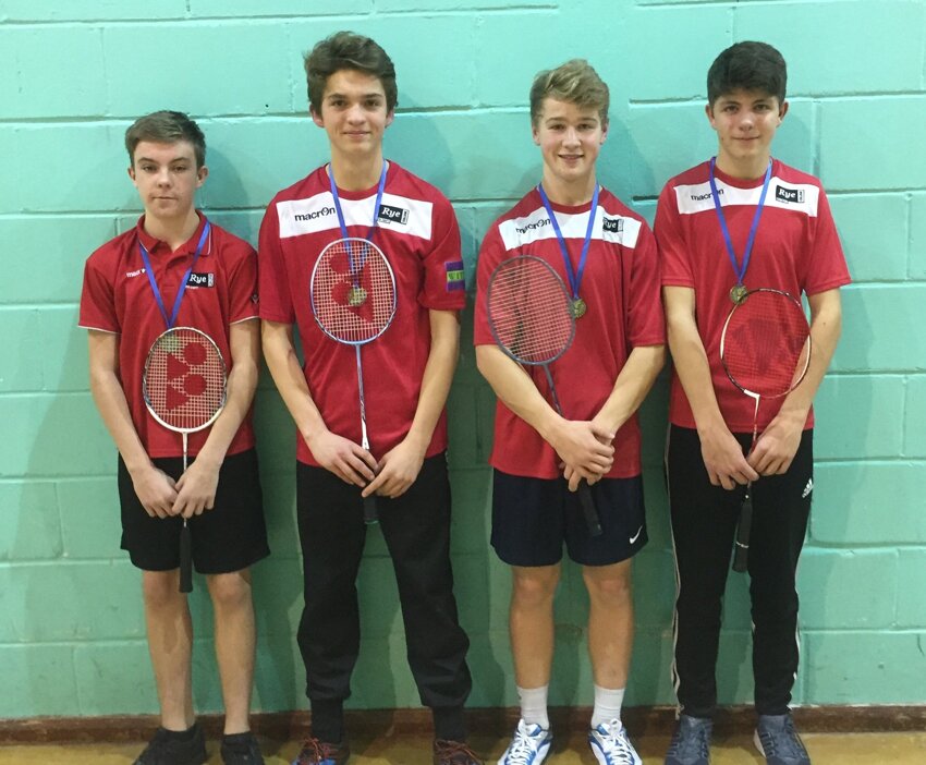 Image of Boys Badminton Team compete in the Sussex Finals
